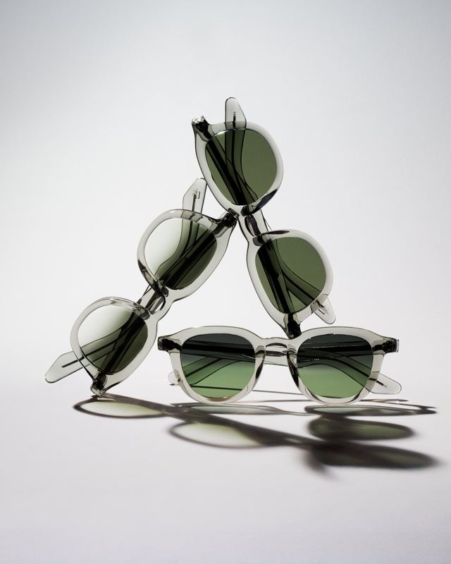 Sunglasses stacked in a triangle, Moscot by David Spector
