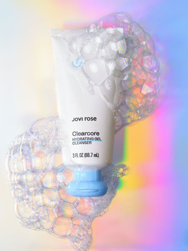 Cleanser tube in foam bubbles, Jovi Rose by David Spector