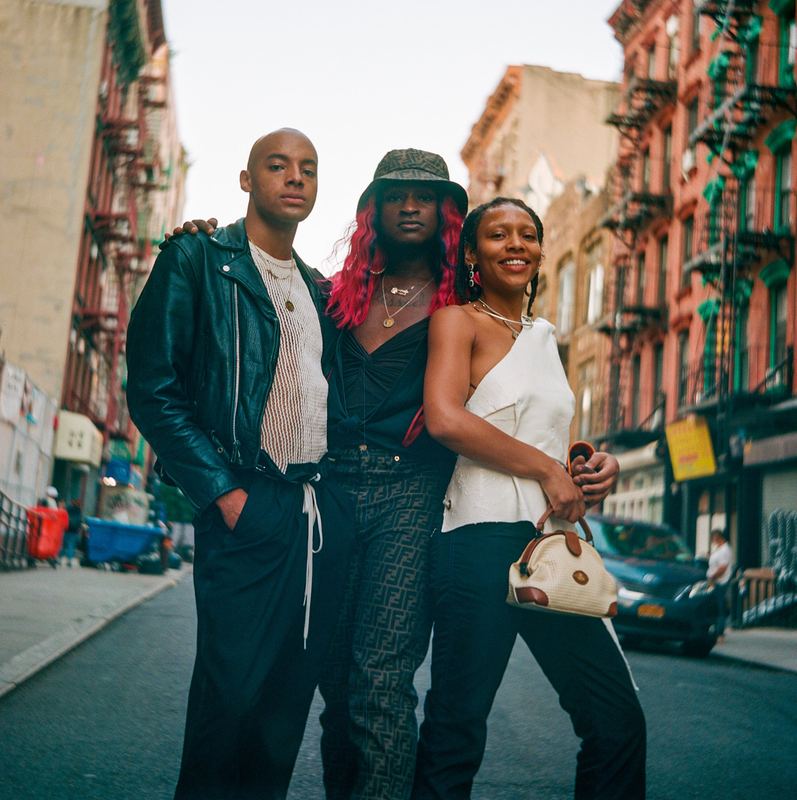 Three friends on the street, Nosesso LA by David Spector